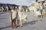 Two children holding hands, Kavieng, New Ireland, Jun 1964