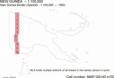 New Guinea, Border (special) 1:100,000 / compiled by the Division of National Mapping, Department of National Development, 1963 from existing maps and air photography flown 1963 and controlled by astronomical observations