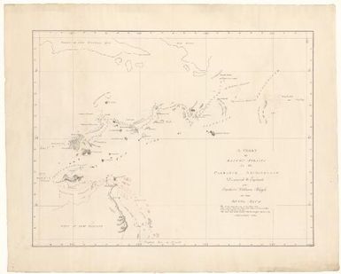 A chart of Bligh's Straits in the Clarence Archipelago discovered & explored by Captain William Bligh of the Royal Navy