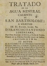 Tratado de la agua mineral caliente de San Bartholome...