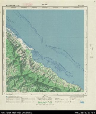 New Caledonia, Pouebo, Sheet SF-58-III-2c, 1:50 000