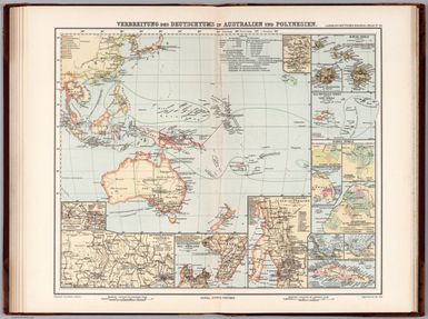 Nr. 23. Verbreitung des Deutschtums in Australien und Polynesian. (Spread of Germanism in Australia and Polynesian).