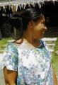 Federated States of Micronesia, woman at airport on Yap Island