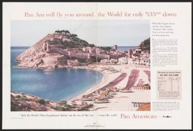 Pan Am will fly you around the World for only $135.00 down