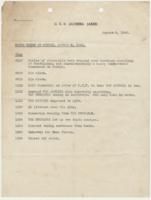 U.S.S. Alchiba "Notes Taken on Sunday, August 9, 1942"