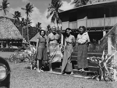 [Group portrait of three Pacific Island women and a Pacific Island man]