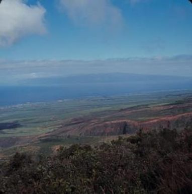 [Landscape view of Molokai from west Maui, United States]