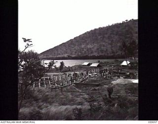 PYRAMID POINT, NEW GUINEA. 1943-11-01. FOUNDATION PILES WHICH HAVE BEEN DRIVEN FOR THE NEW SERVICE WOMEN'S HOSTEL