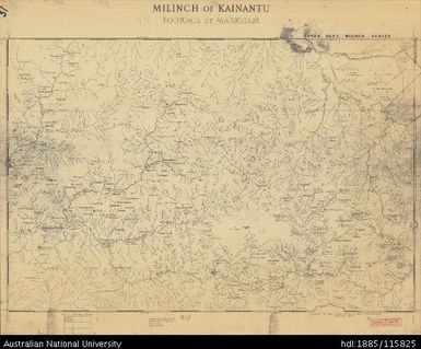 Papua New Guinea, Milinch of Kainantu (Fourmil of Markham), Milinch series, 1956, 1:63 360