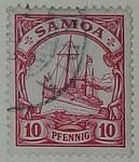 Stamp: Samoan Ten Pfennig