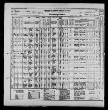 1940 Census Population Schedules - Hawaii - Honolulu County - ED 2-86