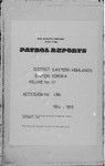 Patrol Reports. Eastern Highlands District, Goroka, 1964 - 1965