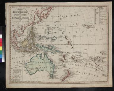 Karte vom funften Erdtheil oder Polynesien oder Australien od. Sudindien / entworfen von Friedrich Gottlieb Canzler, d. W. Dr., 1795 ; Joh. Lor. Jac. Rausch, sc