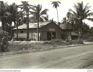MILNE BAY, NEW GUINEA. 1944-04-04. THE MILNE BAY POWER STATION OPERATED BY PERSONNEL OF THE 5TH ARMY TROOPS COMPANY, QUEENSLAND LINES OF COMMUNICATION AREA, ROYAL AUSTRALIAN ENGINEERS. THE STATION ..