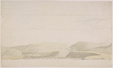 Ellis, William Wade, d 1785 :[Profile view of Waimea, Kauai, Hawaiian Islands. January 1778]