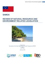 Review of natural resource and environment related legislation : Samoa