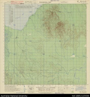 Papua New Guinea, New Britain, Mt Mululus, Provisional map, Sheet B56/5, 1943, 1:63 360