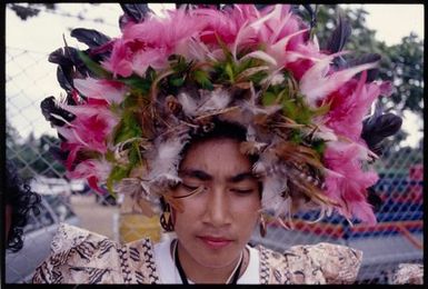 South Pacific Festival of the Arts, Apia, 1996. Tuvaluan performer