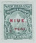 Stamp: New Zealand - Niue Half Penny