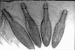 Four paddles, used in pottery manufacture