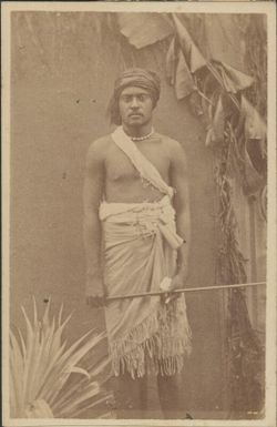 Panorama of Levuka, Fiji, and portraits / F.H. Dufty