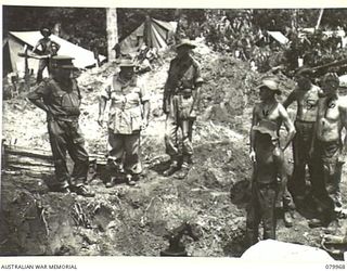 BOUGAINVILLE, SOLOMON ISLANDS. 1945-03-26. VX1 GENERAL SIR THOMAS BLAMEY, GBE, KCB, CMG, DSO, ED, COMMANDER- IN- CHIEF, ALLIED LAND FORCES, SOUTH WEST PACIFIC AREA (2), 2ND FIELD REGIMENT, ROYAL ..