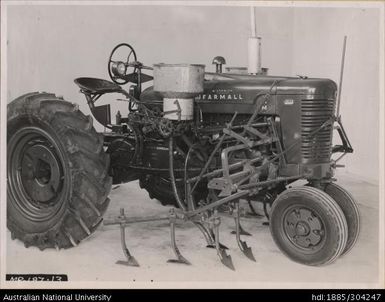 Farmall Tractor with experimental fertilizer unit