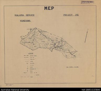 Papua New Guinea, Malaria Service Kundiawa Project 21C, 1966, 1:63 360