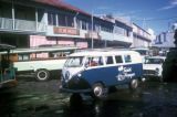 French Polynesia, small tour bus in Papeete