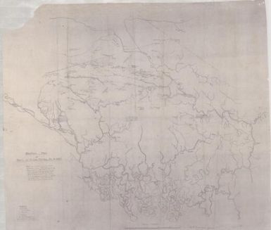 Sketch map of route of Kikori Patrol No. 6-52/53 / W.J. Johnston of A.D.O., July 1953