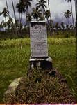 Monument to Captain Acostino Stalio [Agostino Stalio] at Ralum, Rabaul-Kokopo area, [Papua New Guinea, 1969?]