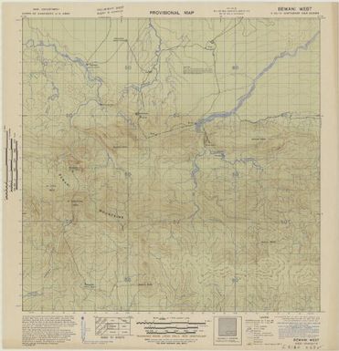 Provisional map, northeast New Guinea: Bewani West (Sheet Bewani West)