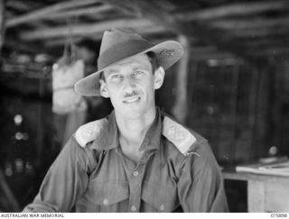 HANSA BAY AREA, NEW GUINEA. 1944-09-05. VX117109 LIEUTENANT D.J. SIMONSON, MC, COMPANY COMMANDER, D COMPANY, 25TH INFANTRY BATTALION, LIEUTENANT SIMONSON WAS AWARDED THE MILITARY CROSS AT KOKODA IN ..