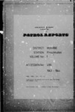 Patrol Reports. Morobe District, Finschhafen, 1943 - 1944