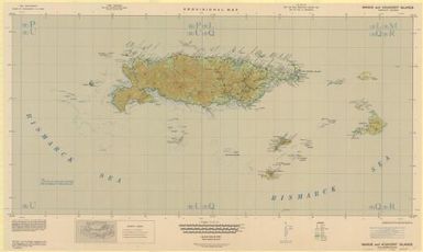 Manus and adjacent islands, Admiralty Islands : provisional map / prepared under the direction of the Chief Engineer, GHQ, SWPA, by Base Map Plant, U.S. Army, GHQ, SWPA, July 1944 ; reproduced jointly by BMP, U.S. Army, GHQ, SWPA and LHQ Cartographic Company, Aust Survey Corps, October 1944