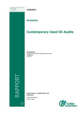 Contemporary Used Oil Audits in Nauru