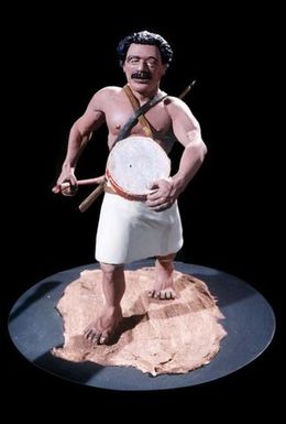 Model of Samoan warrior 1899