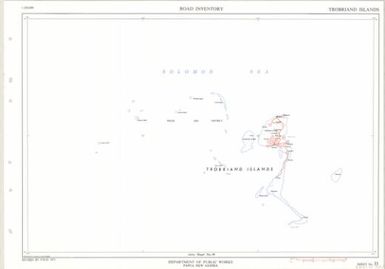 Papua New Guinea road inventory, July 1975: Trobriand Islands (Sheet 33)