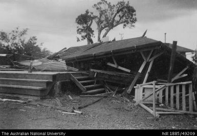 Nausori Mill - tennis court pavillion after hurricane