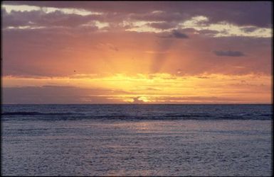 Waterscape sunset, Rarotonga