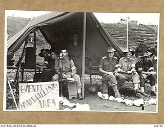 DONADABU, PAPUA, NEW GUINEA. 1944-01-01. PERSONNEL OF THE 15TH INFANTRY BRIGADE WHO ORGANISED AND SUCCESSFULLY CONDUCTED THE UNIT GYMKHANA. IDENTIFIED PERSONNEL ARE: VX135529 CORPORAL A. J. TRUETT ..