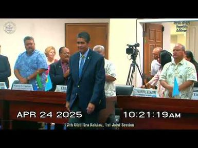 Palau National Congress | 12th OEK, 1st joint Session, The State Of The Republic Address