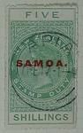 Stamp: New Zealand - Samoa Five Shillings