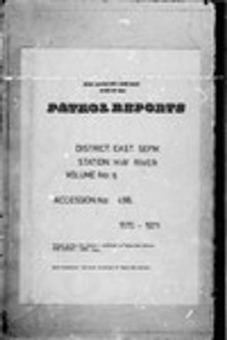 Patrol Reports. East Sepik District, May River, 1970 - 1971