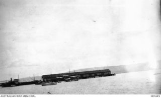 RABAUL, NEW BRITAIN. C. 1916. THE PUBLIC QUAY WITH TWO VESSELS, MADANG AND SIAR, WHICH WERE PRIZES OF WAR