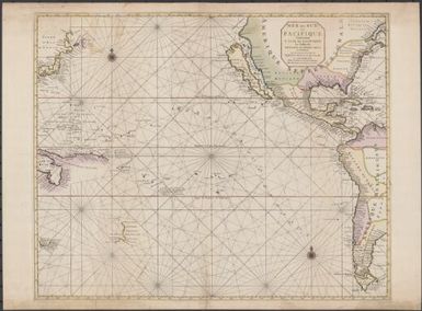 Mer de Sud ou Pacifique contenant L'Isle de Californe, les costes de Mexique, du Perou, Chili et le Destoit de Magellanique, etc. dressée sur les relations les plus noveles