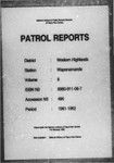 Patrol Reports. Western Highlands District, Wapenamanda, 1961 - 1962