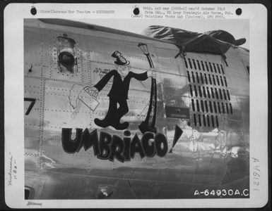 The Consolidated B-24 Liberator 'Umbriago' Of The 11Th Bomb Group, Guam, Marianas Islands, 4 May 1945. (U.S. Air Force Number A64930AC)