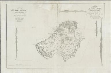 Plan Ostrova I︠U︡alana (Arkhipelaga Karolinskago) / sni︠a︡tyĭ i sostavlennyĭi flota Leĭtenantom Zavalishinym = Plan de l'Ile Ualan, Archipel des Iles Carolines / levé et dressé par Mr. Zavalichine Lieutnt. de Veau