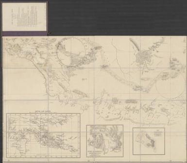 Coast line from Port Moresby to Table Bay, and inset maps Port Moresby and Samarai (Recto 141)